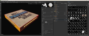 Pizza box in Substance Painter