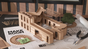 Architecture model of Make Room Logo